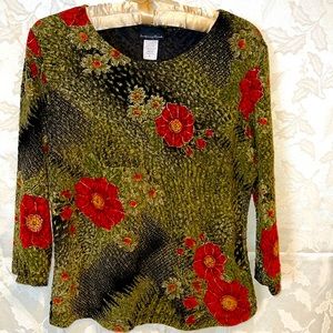 Brittany Black Floral Women's Top